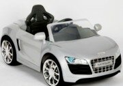 Audi R8 zilver Electrisch met MP3/Radio/Afstand en LED