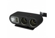 2-weg stekkerdoos met USB en licht
