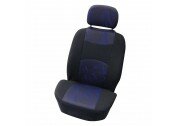 Stoelhoesset 4-delig v��r 'Classic' zwart/blauw